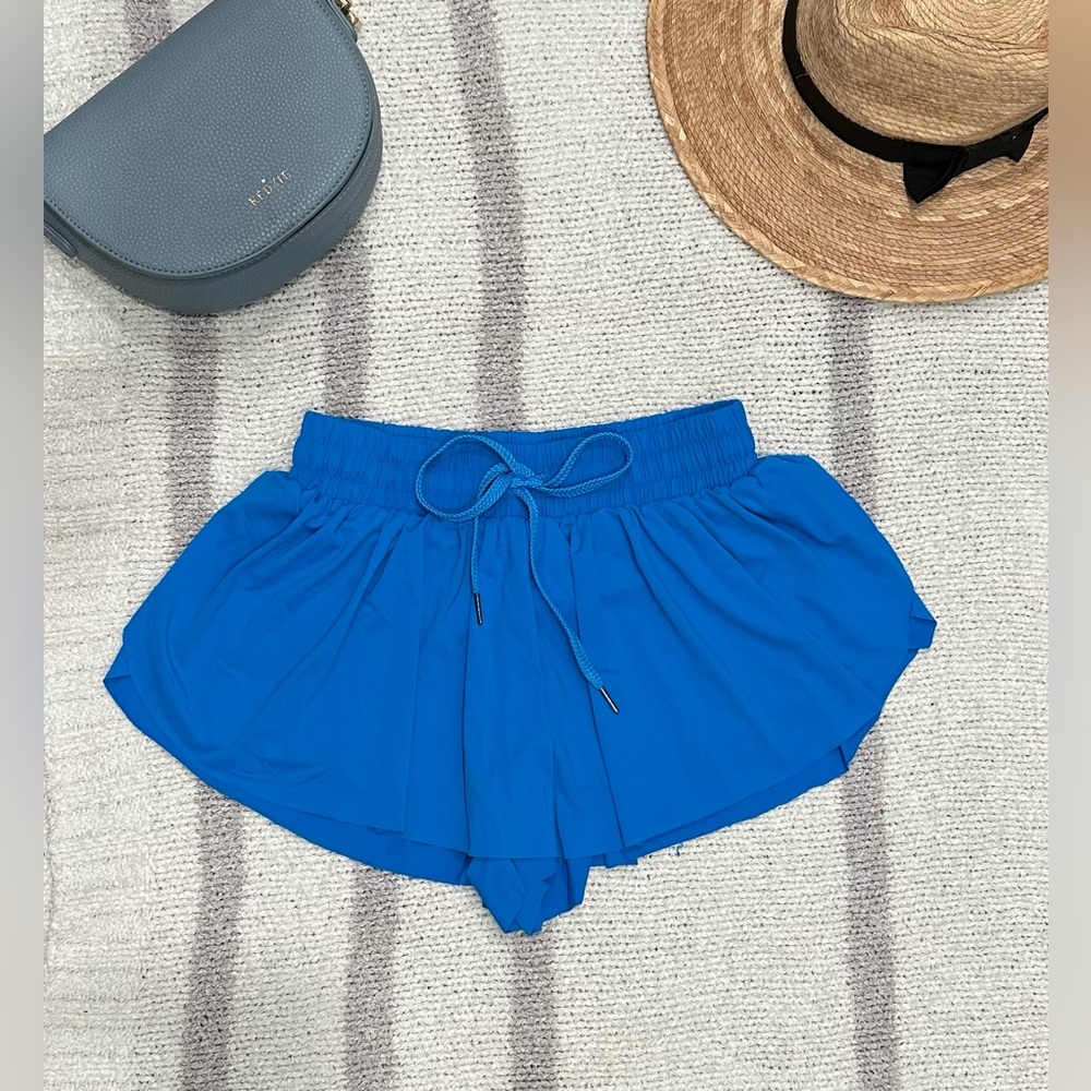 Electric blue athletic shorts
